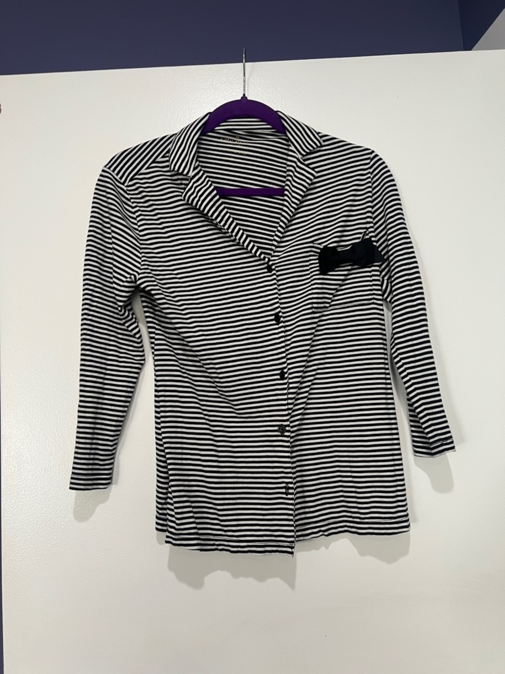 kate spade Black and White Striped Button-Down Top size XS